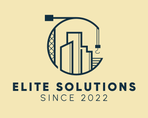 City Construction Crane logo design