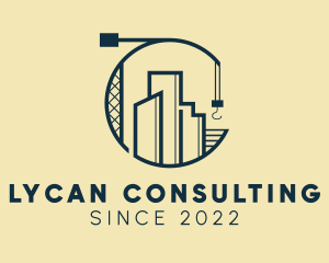 City Construction Crane logo design