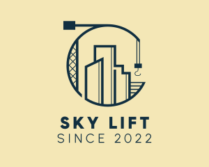 City Construction Crane logo design