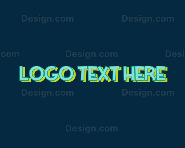 Popart Playful Wordmark Logo