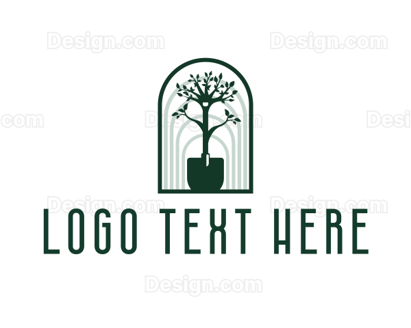 Shovel Plant Gardening Logo