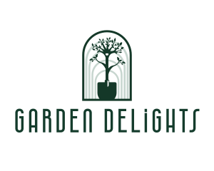 Shovel Plant Gardening logo design