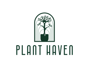 Shovel Plant Gardening logo design