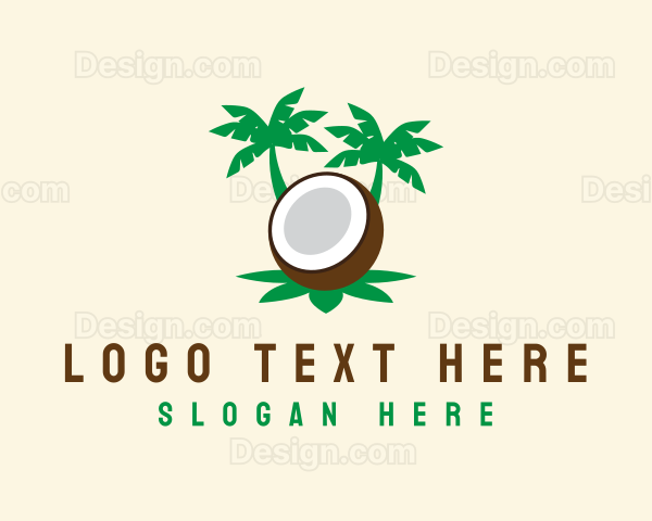 Palm Tree Coconut Logo