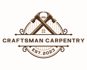 Hammer Carpentry Window logo design