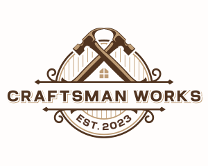 Hammer Carpentry Window logo design