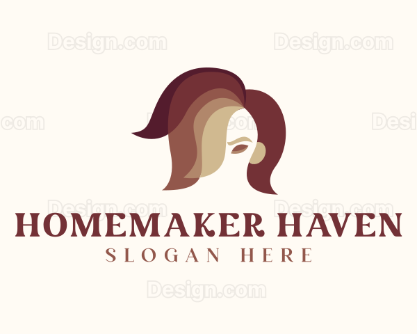 Beauty Female Hairdresser Logo