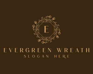 Organic Flower Wreath logo design