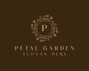 Organic Flower Wreath logo design