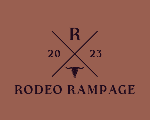 Western Rodeo Bull logo design