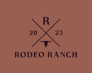 Western Rodeo Bull logo design