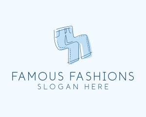 Clothing Pants Denim Jeans logo design