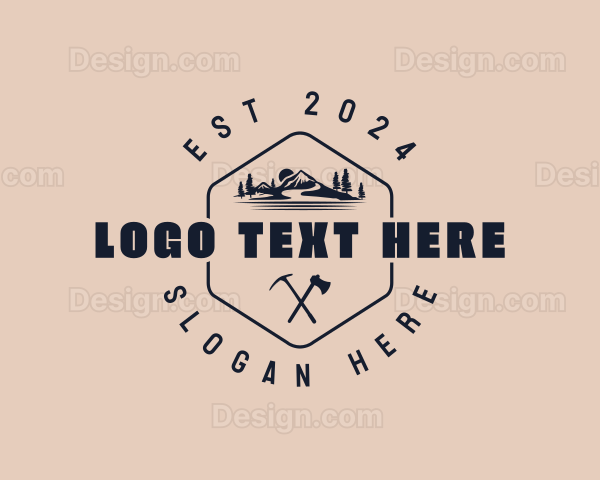 Hexagon Hiking Adventure Logo