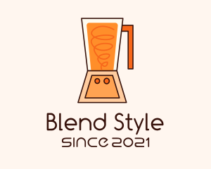 Orange Smoothie Blender logo design