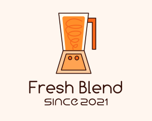 Orange Smoothie Blender logo design