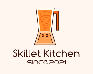 Orange Smoothie Blender logo design