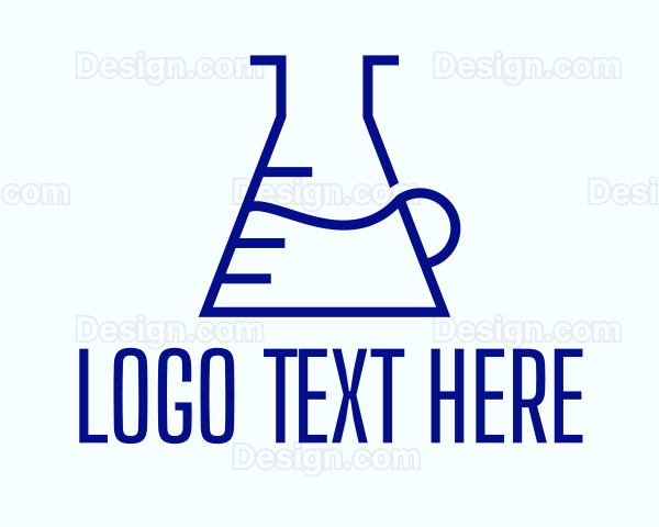 Minimalist Laboratory Flask Logo