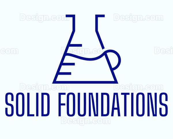 Minimalist Laboratory Flask Logo