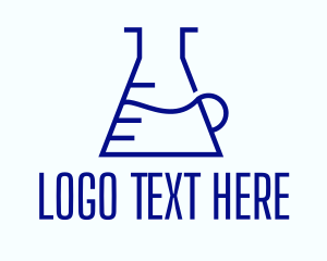 Minimalist Laboratory Flask logo