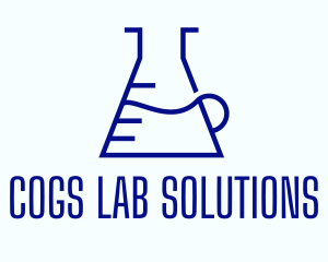 Minimalist Laboratory Flask logo design