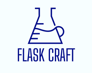 Minimalist Laboratory Flask logo