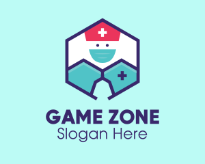 Medical Nurse Doctor Hexagon Logo