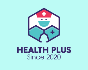 Medical Nurse Doctor Hexagon logo