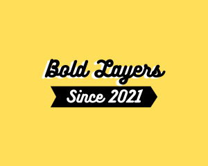 Bold Script Banner logo design