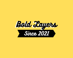 Bold Script Banner logo design