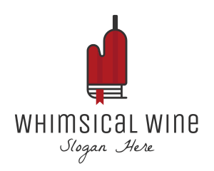 Wine Glove Book logo design