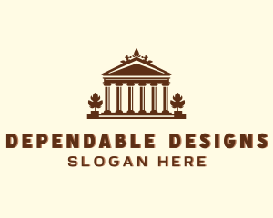 Greek Landmark Structure logo design