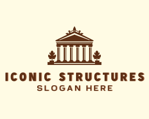 Greek Landmark Structure logo design