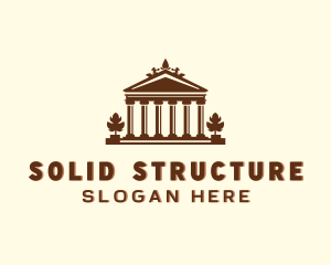 Greek Landmark Structure logo design