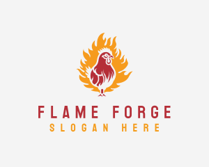 Flame Chicken Grill logo design