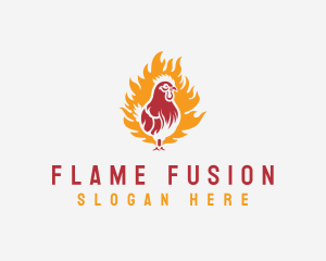 Flame Chicken Grill logo design