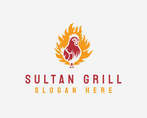 Flame Chicken Grill logo design