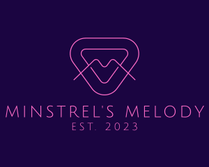 Minimalist Pink Letter M logo design