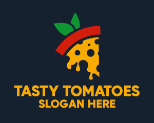 Tomato Slice Pizza logo design