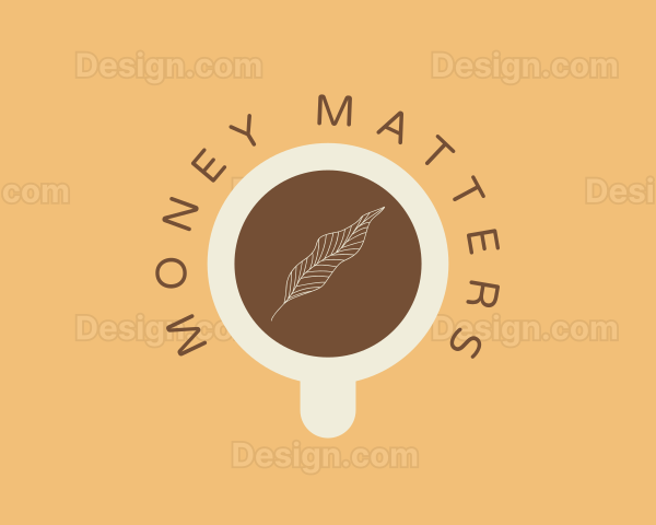 Coffee Cup Leaf Logo