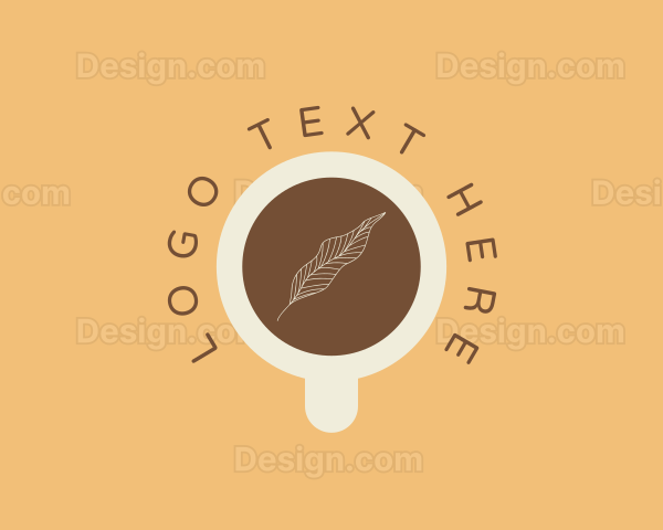 Coffee Cup Leaf Logo