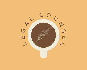 Coffee Cup Leaf logo