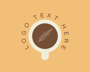 Decaf - Coffee Cup Leaf logo design