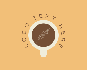 Coffee Cup Leaf logo