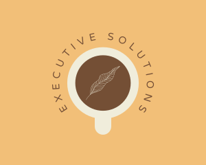 Coffee Cup Leaf Logo