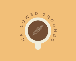 Coffee Cup Leaf logo design