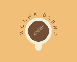 Coffee Cup Leaf logo design