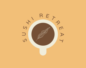 Coffee Cup Leaf logo design