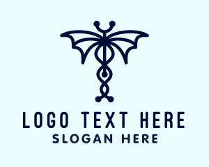 Veterinary Stethoscope Wings Logo