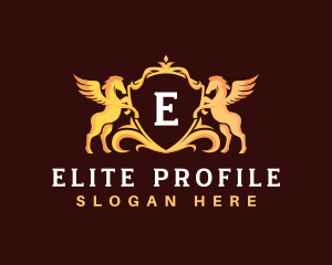 Premium Luxury Horse Crest logo design