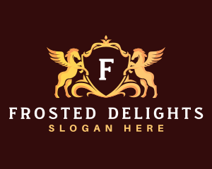 Premium Luxury Horse Crest logo design